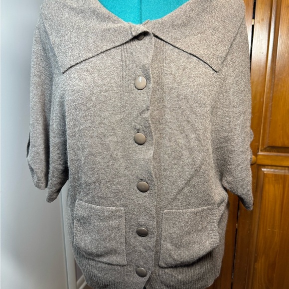 NWT - Vintage Adrienne Vittadini Cashmere short sleeve cardigan - Size XL - Picture 2 of 11